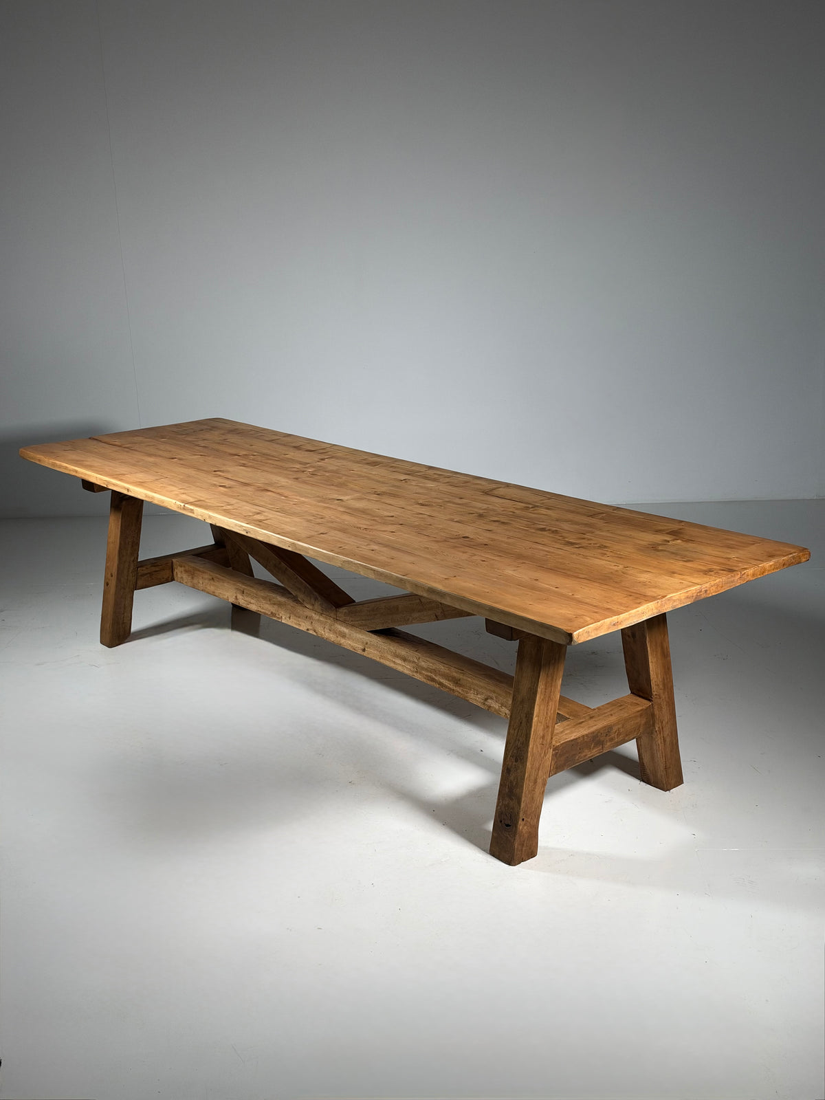 Grote kloostertafel hout landelijk 298cm