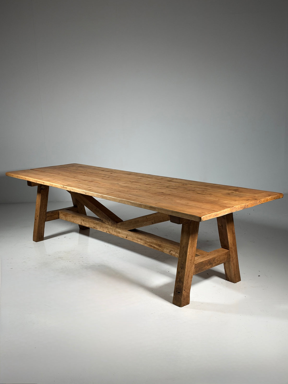 Grote kloostertafel hout landelijk 298cm
