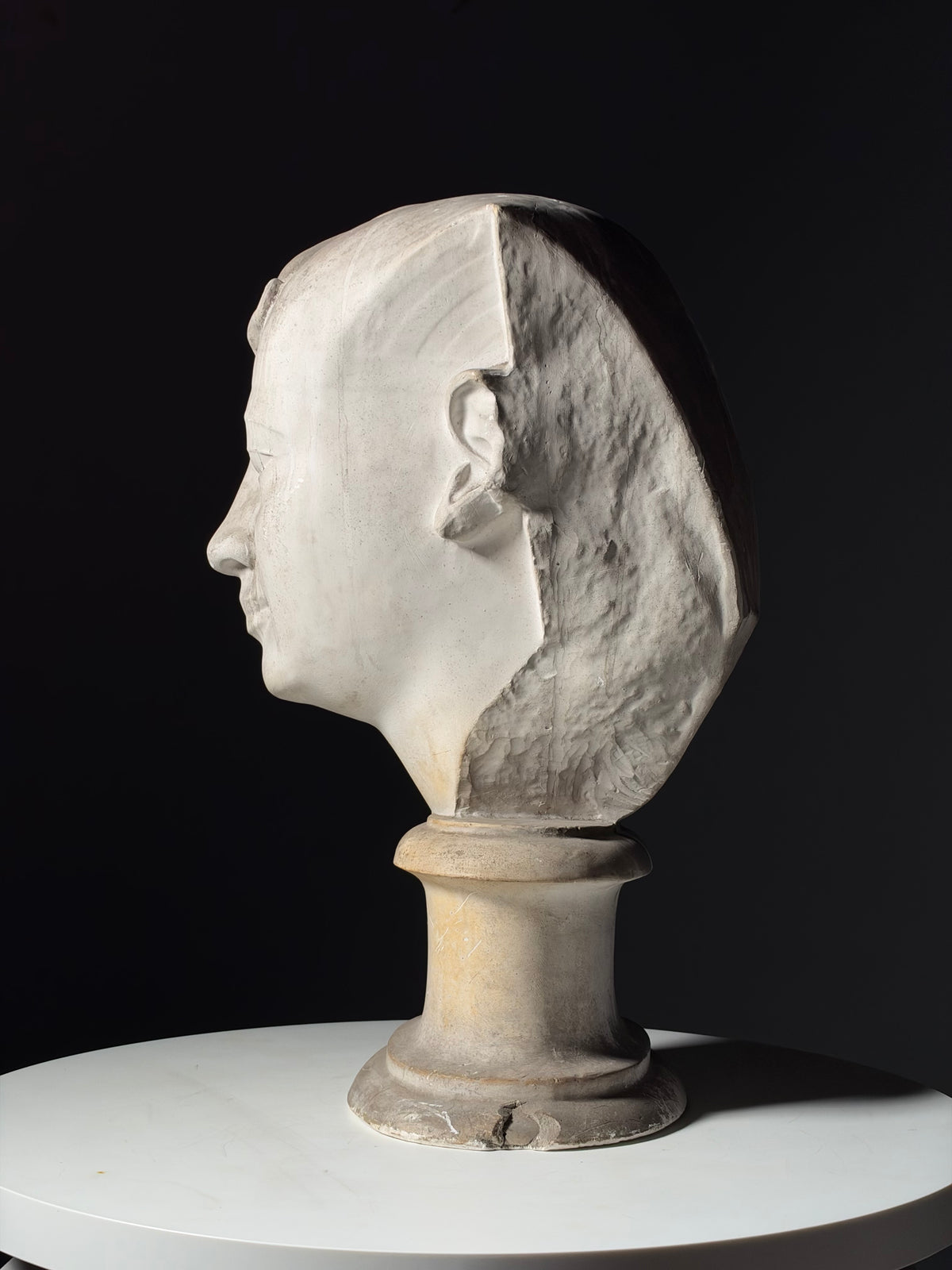 Plaster bust of an Egyptian pharaoh