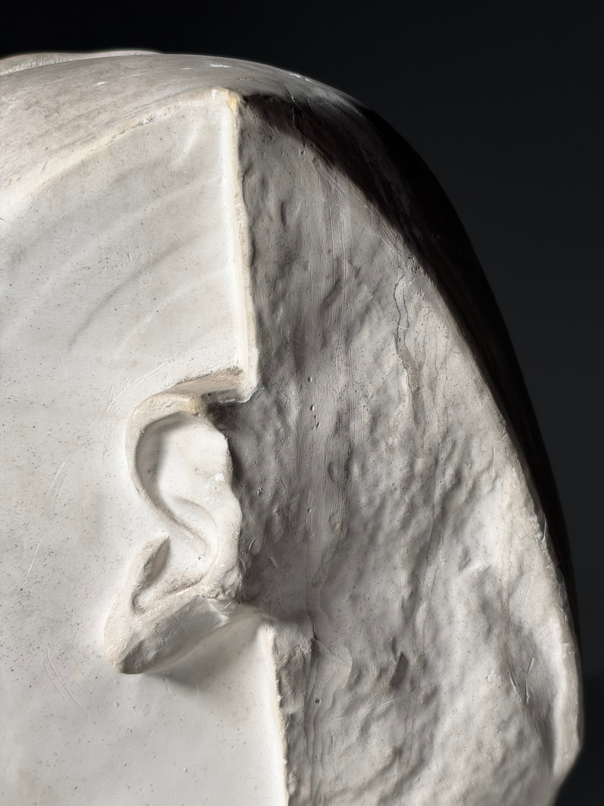 Plaster bust of an Egyptian pharaoh