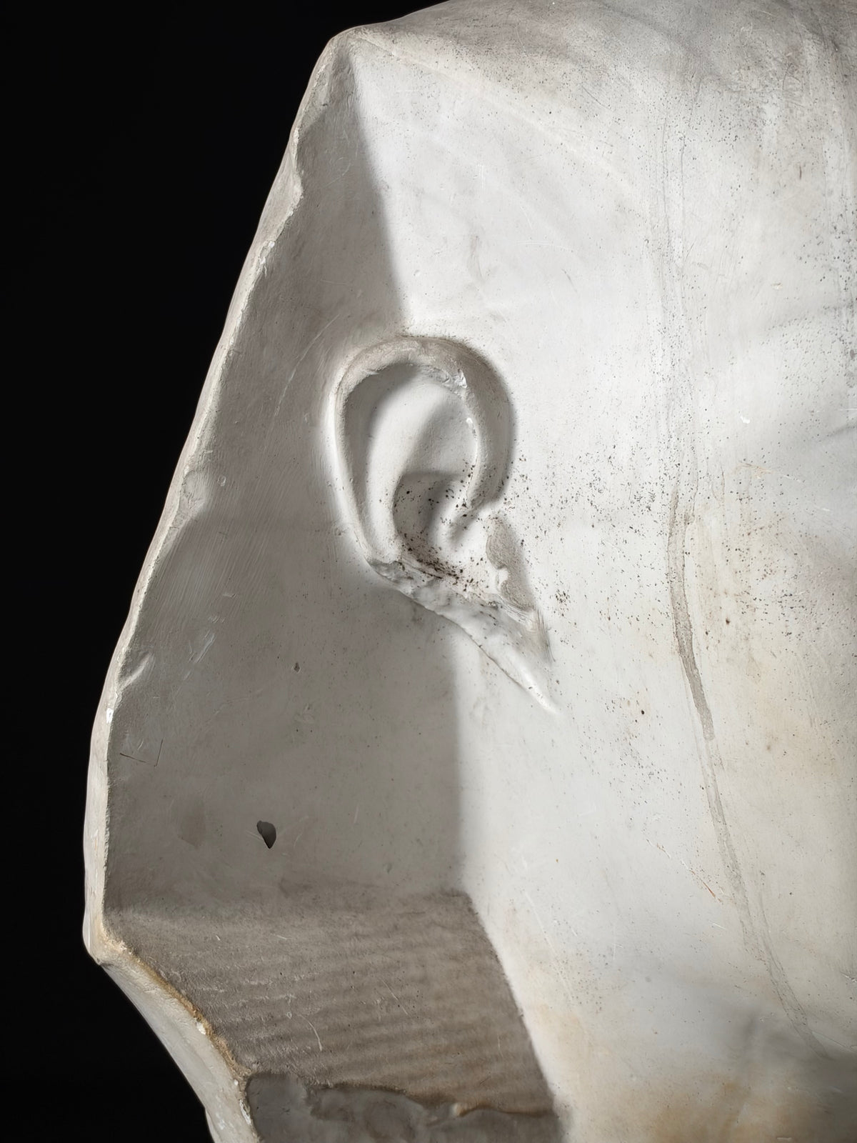 Plaster bust of an Egyptian pharaoh