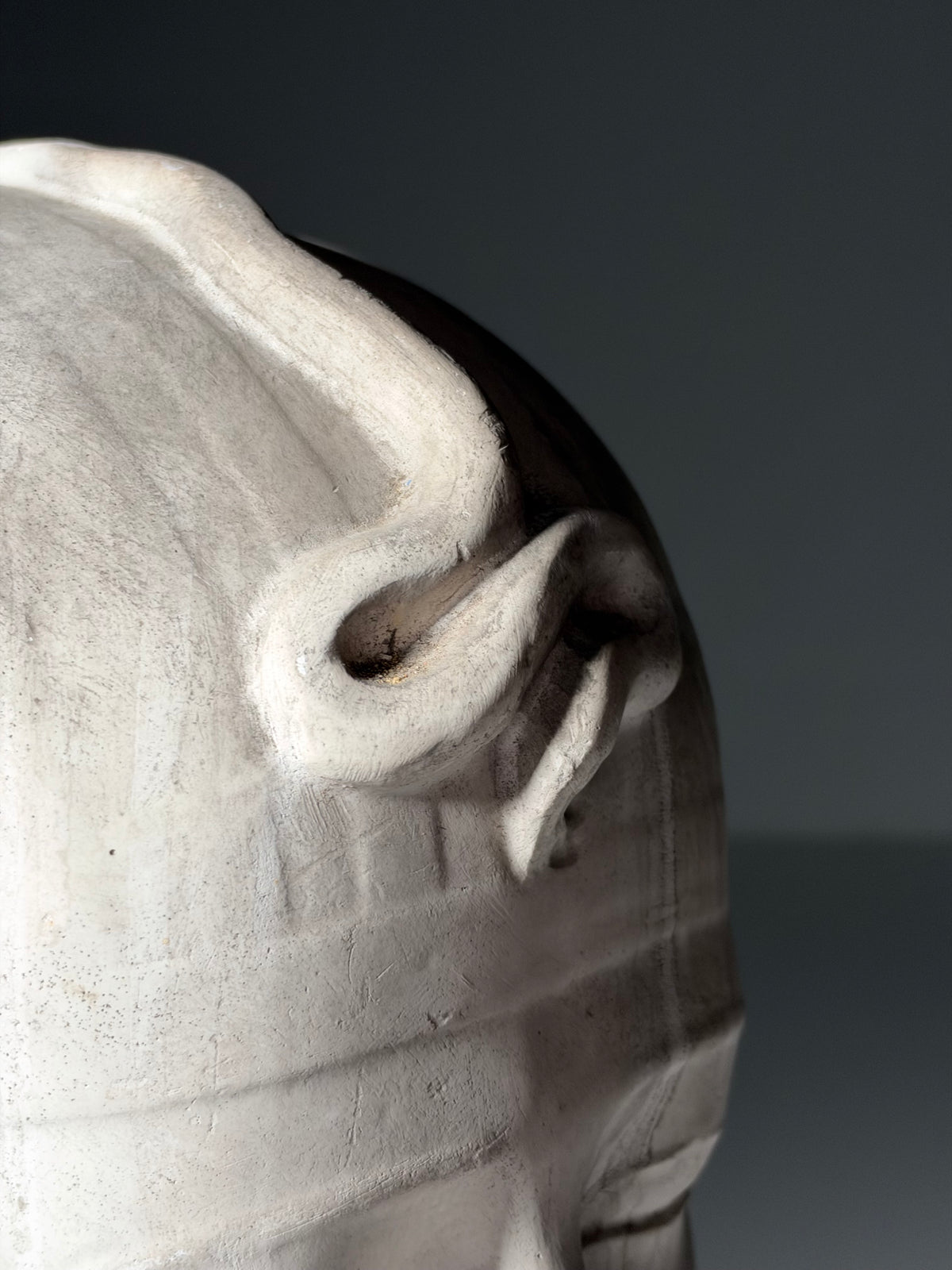 Plaster bust of an Egyptian pharaoh