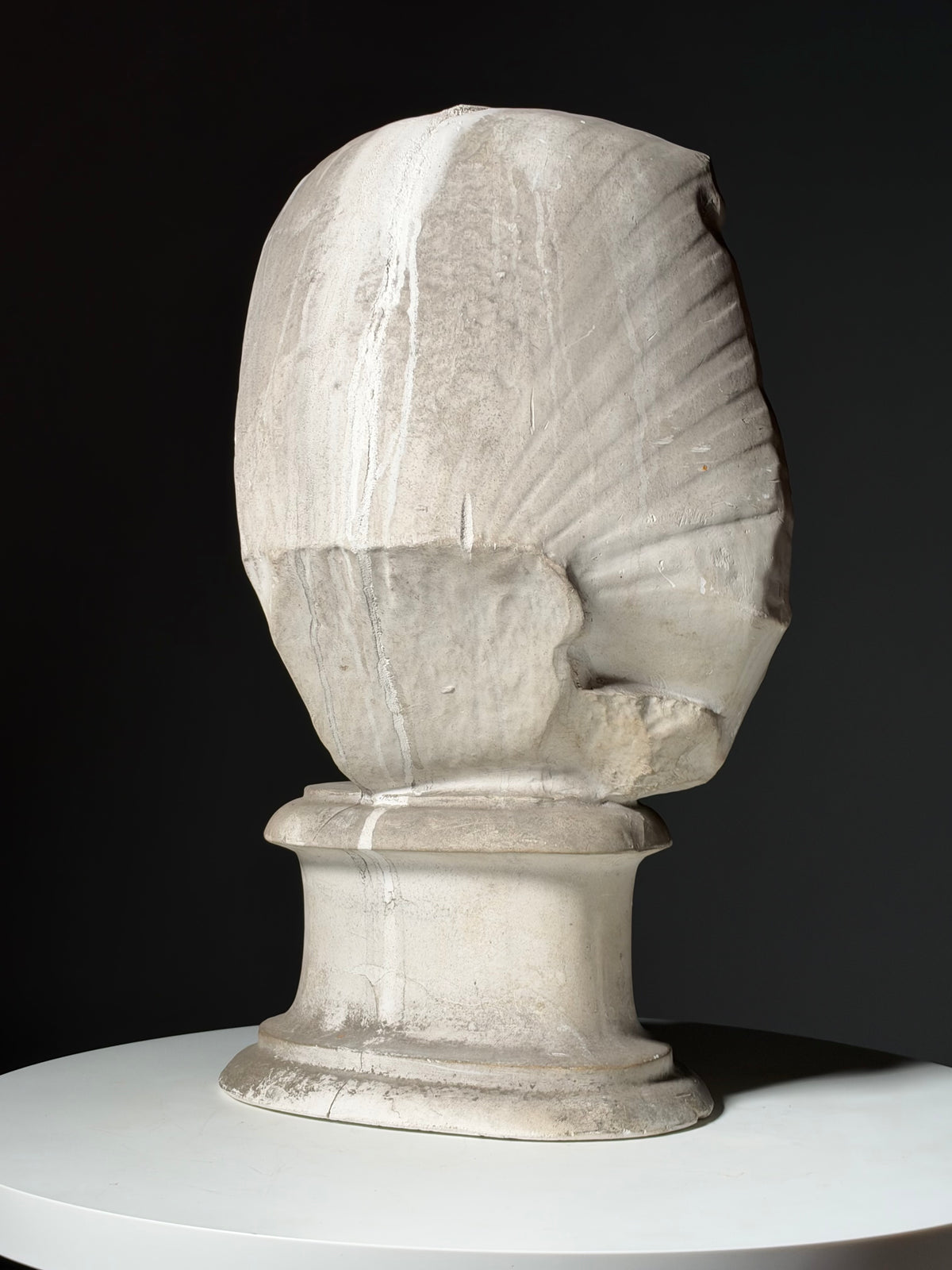 Plaster bust of an Egyptian pharaoh
