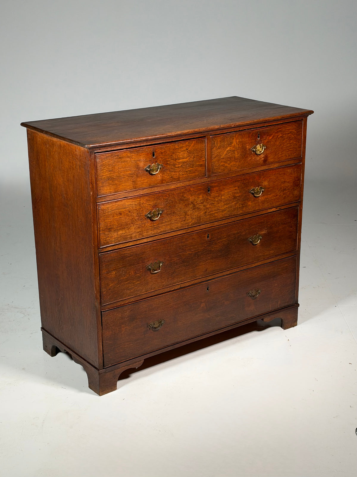 19th century English oak chest of drawers