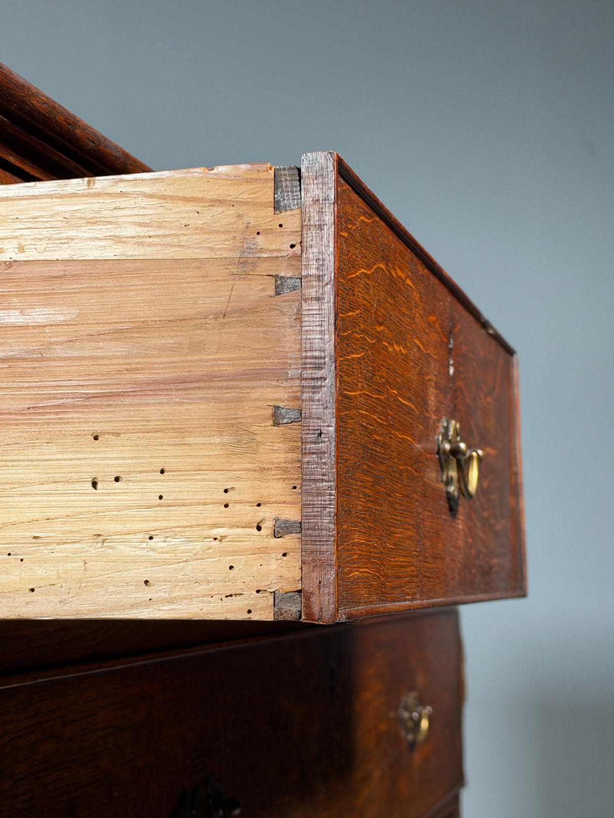 19th century English oak chest of drawers