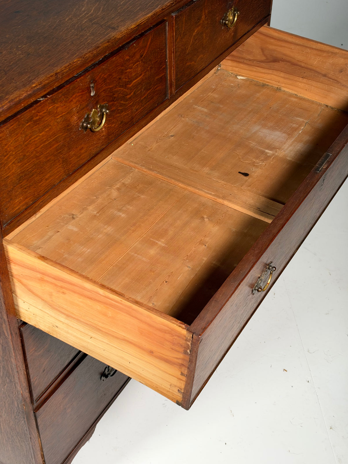 19th century English oak chest of drawers