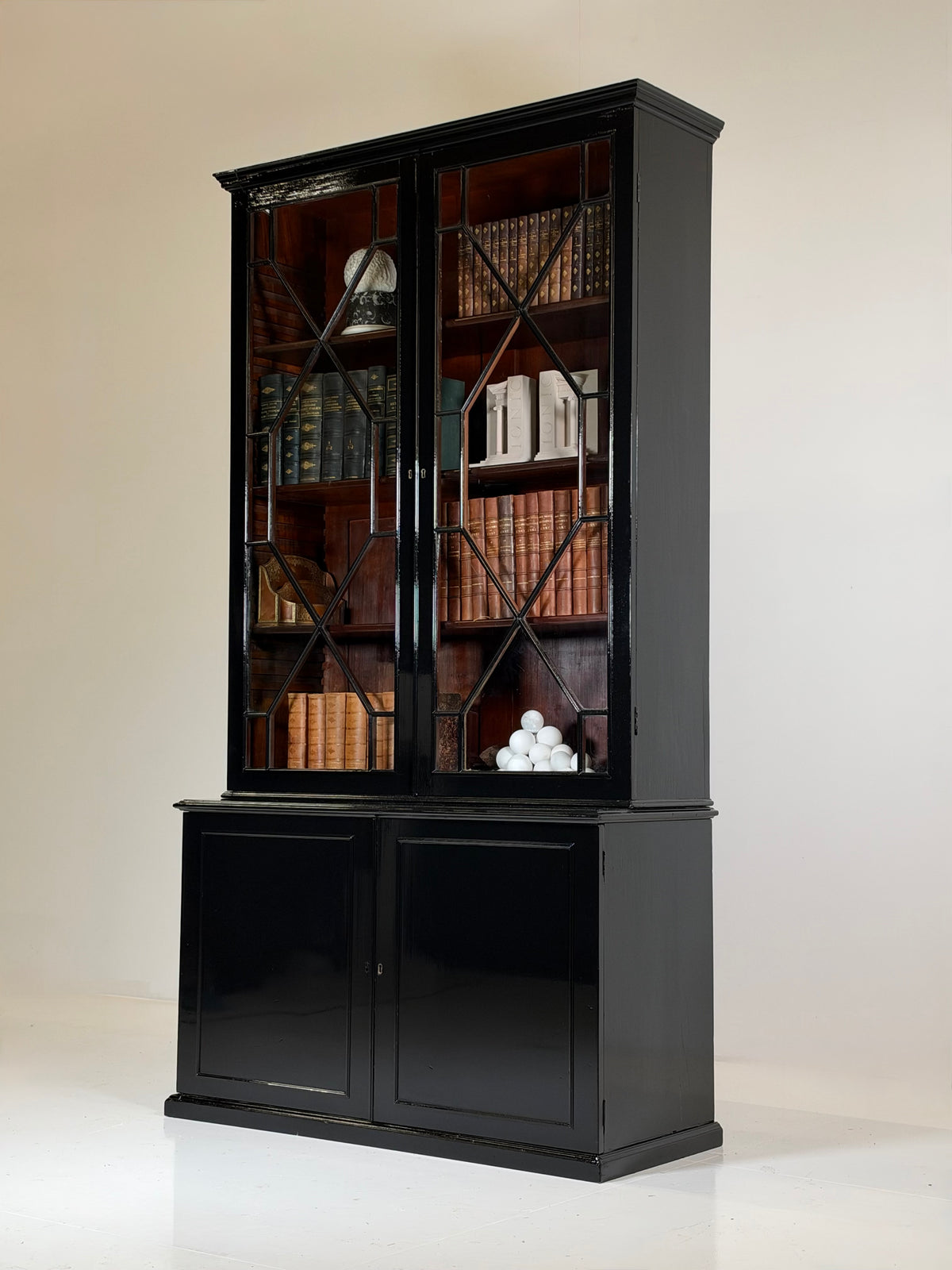 English bookcase black, c. 1880