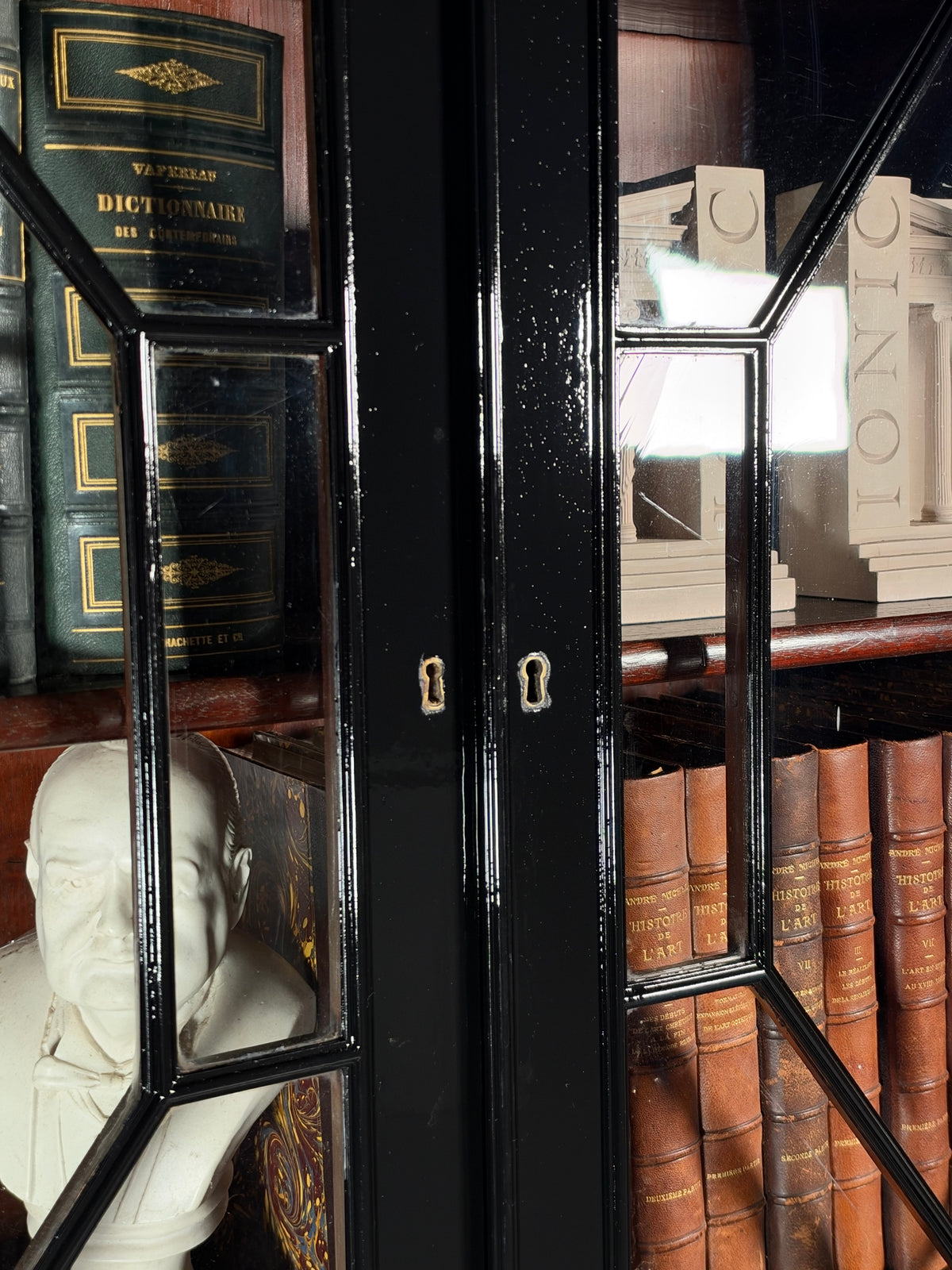 English bookcase black, c. 1880
