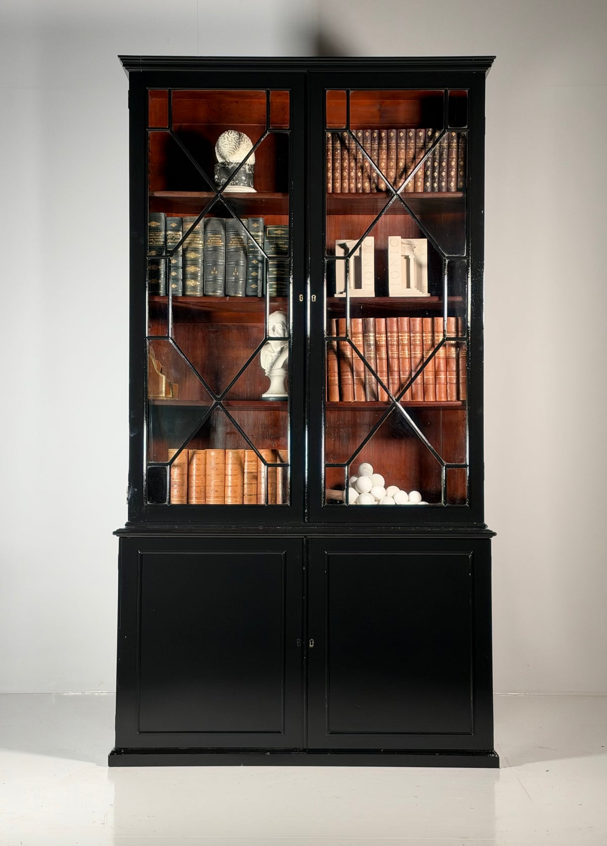 English bookcase black, c. 1880