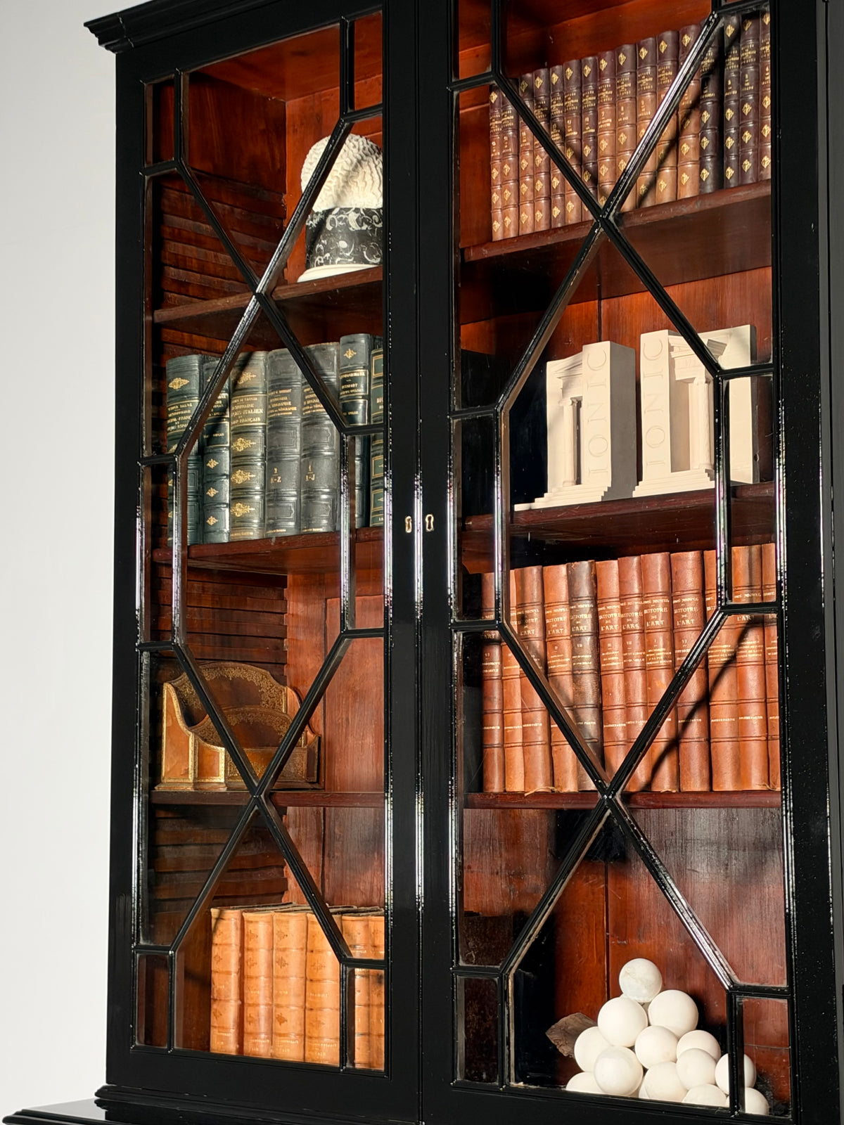 English bookcase black, c. 1880