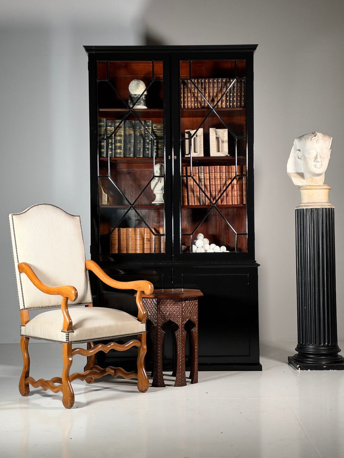 English bookcase black, c. 1880
