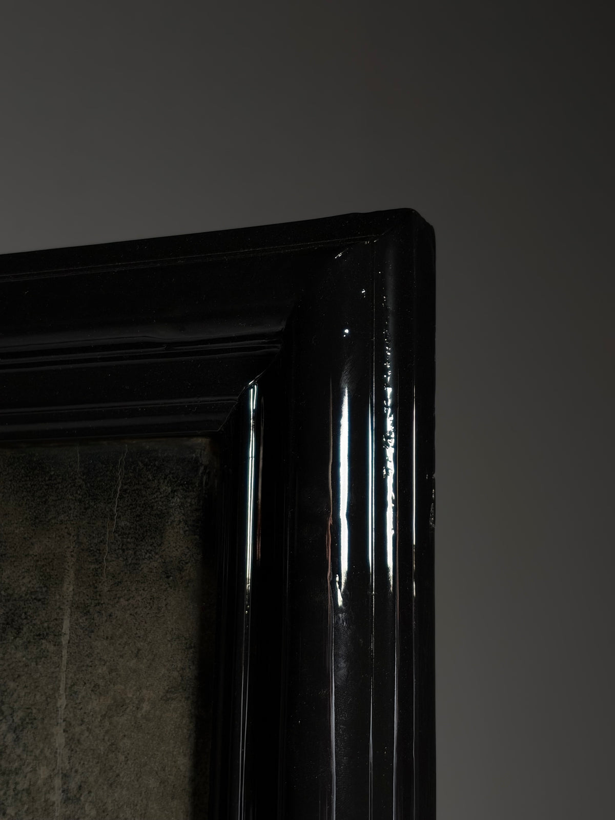 19th century Belgian mirror black