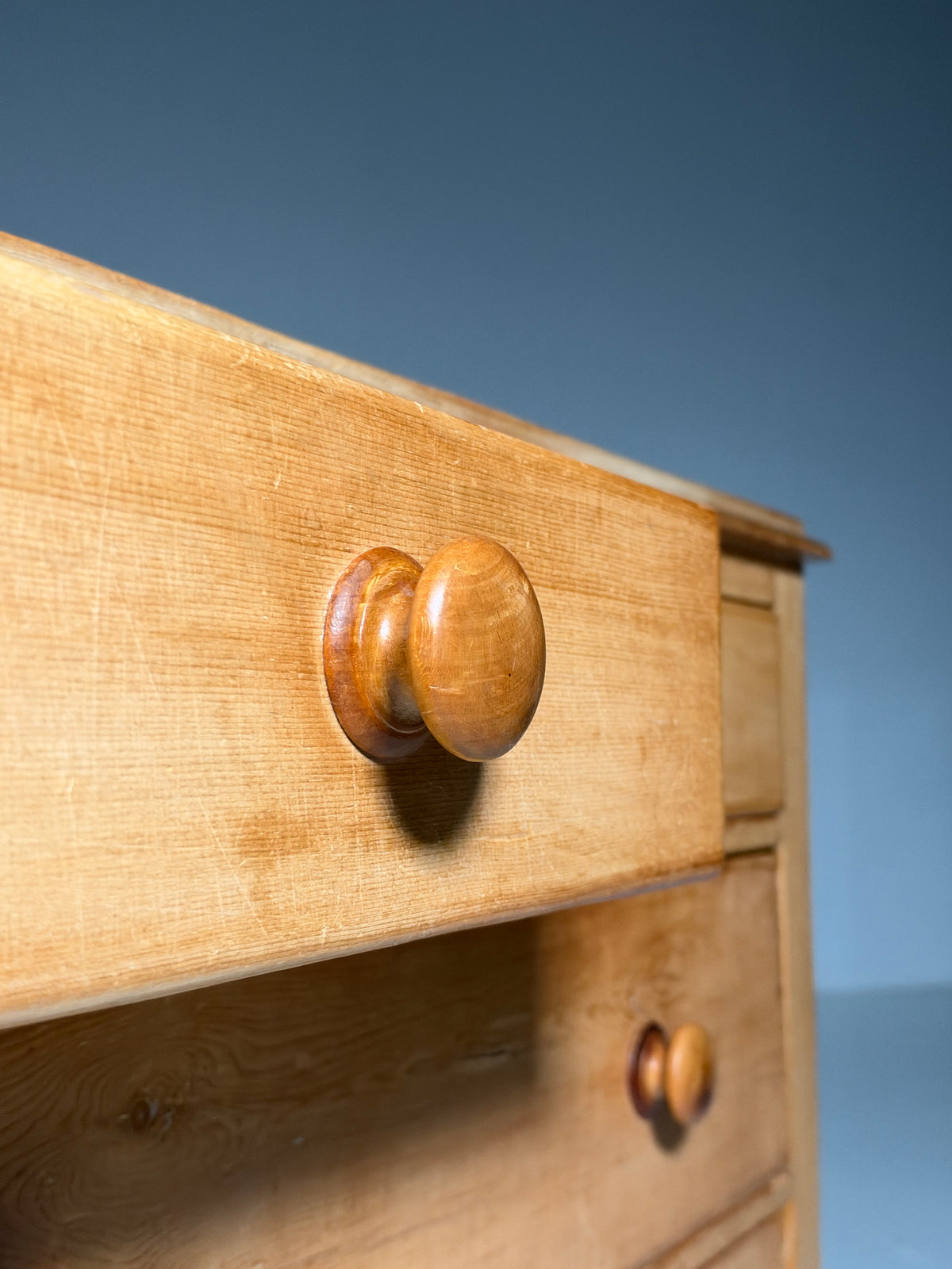 19th century English pine chest of drawers