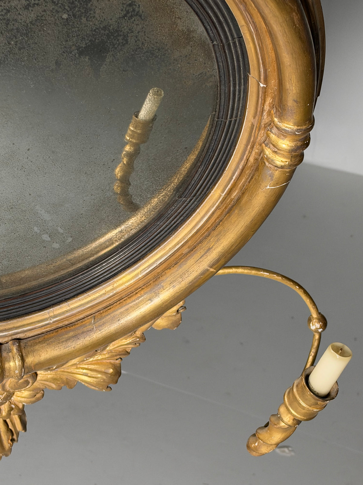 English Regency convex mirror, 1820