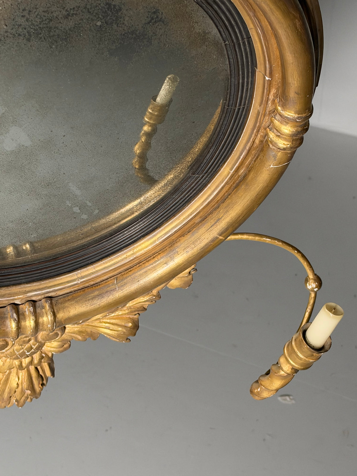 English Regency convex mirror, 1820