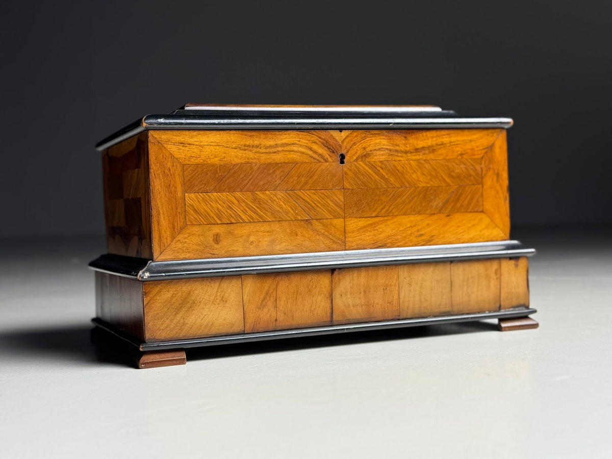 German Veneered Box with Secret Drawer, c. 1800, photo 5