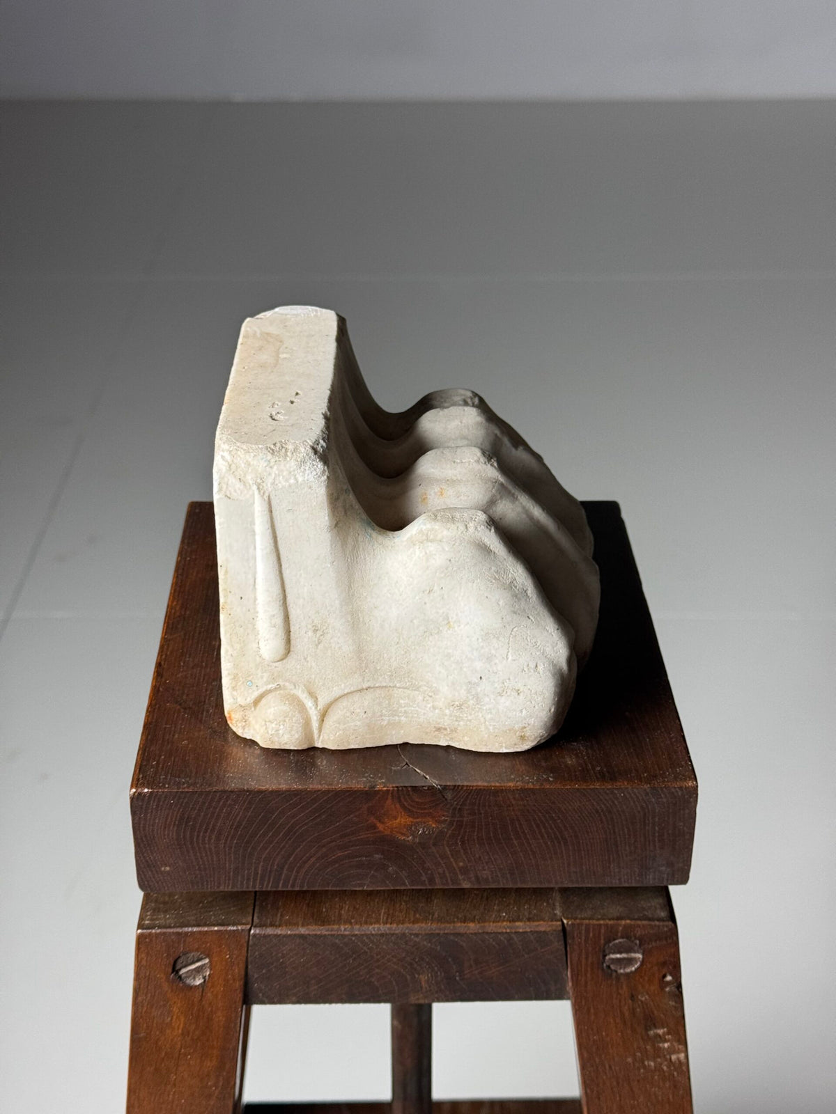 Pair of Hand Carved Marble Lion Paw Feet, 20th Century, photo 13