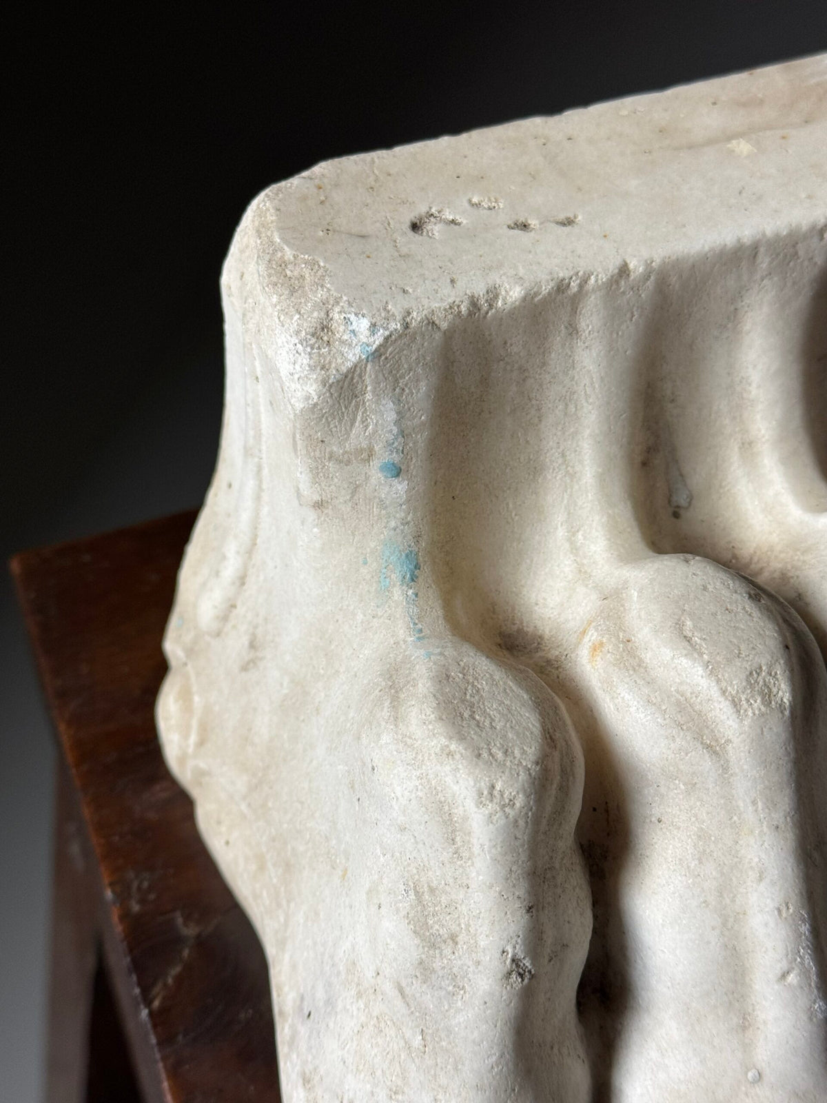 Pair of Hand Carved Marble Lion Paw Feet, 20th Century, photo 10