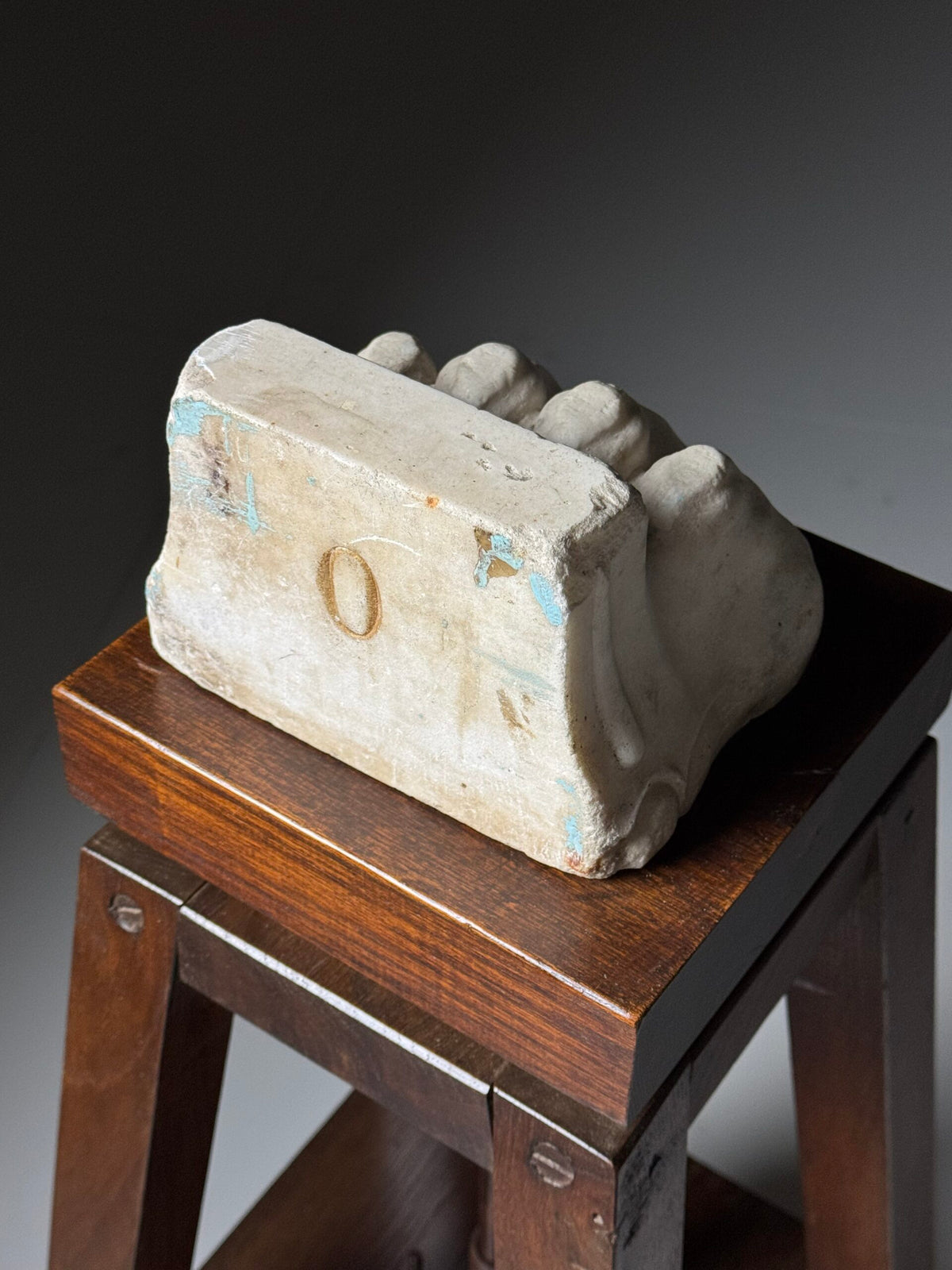 Pair of Hand Carved Marble Lion Paw Feet, 20th Century, photo 4