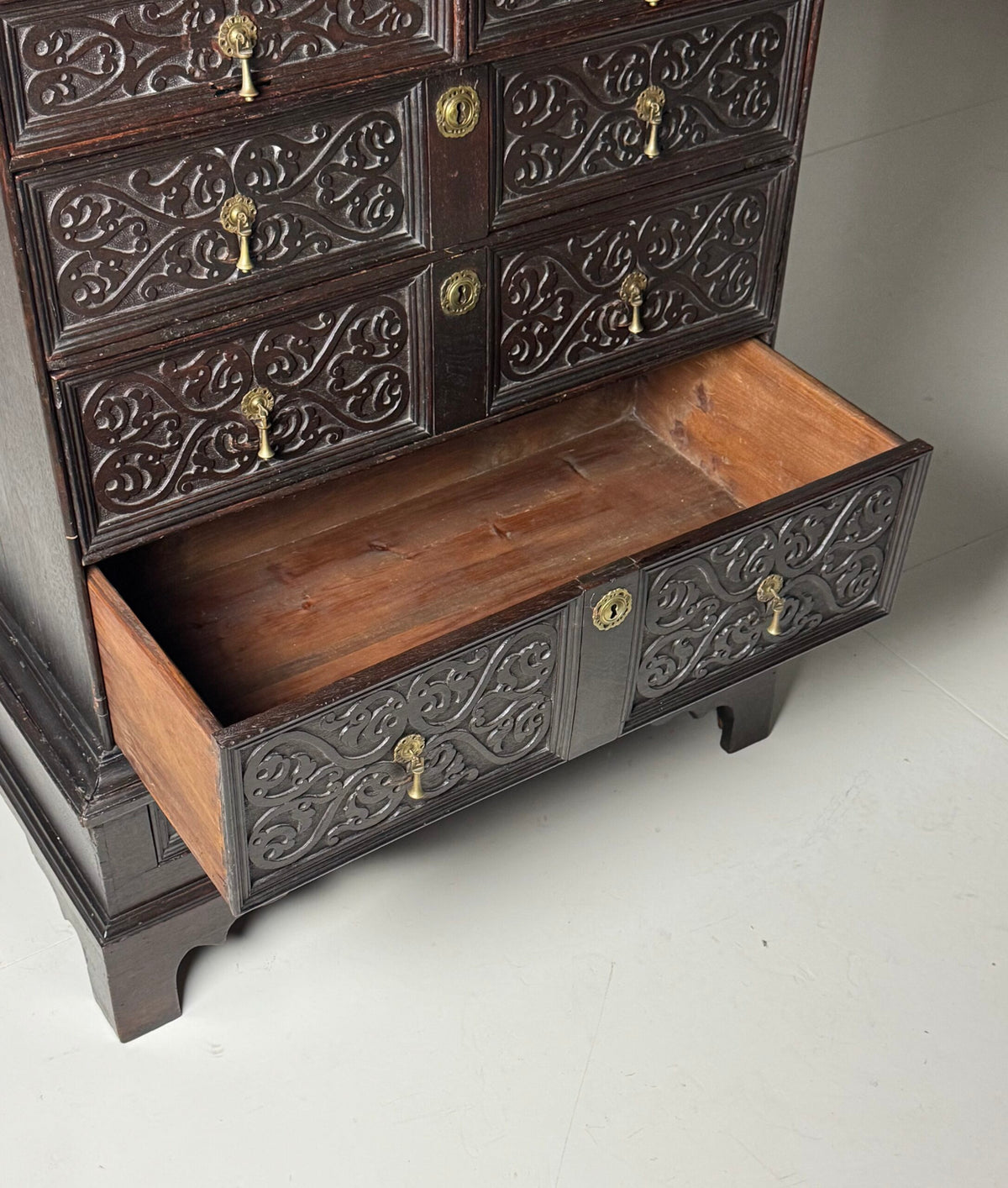 English Oak Chest on Stand, 19th Century, photo 11