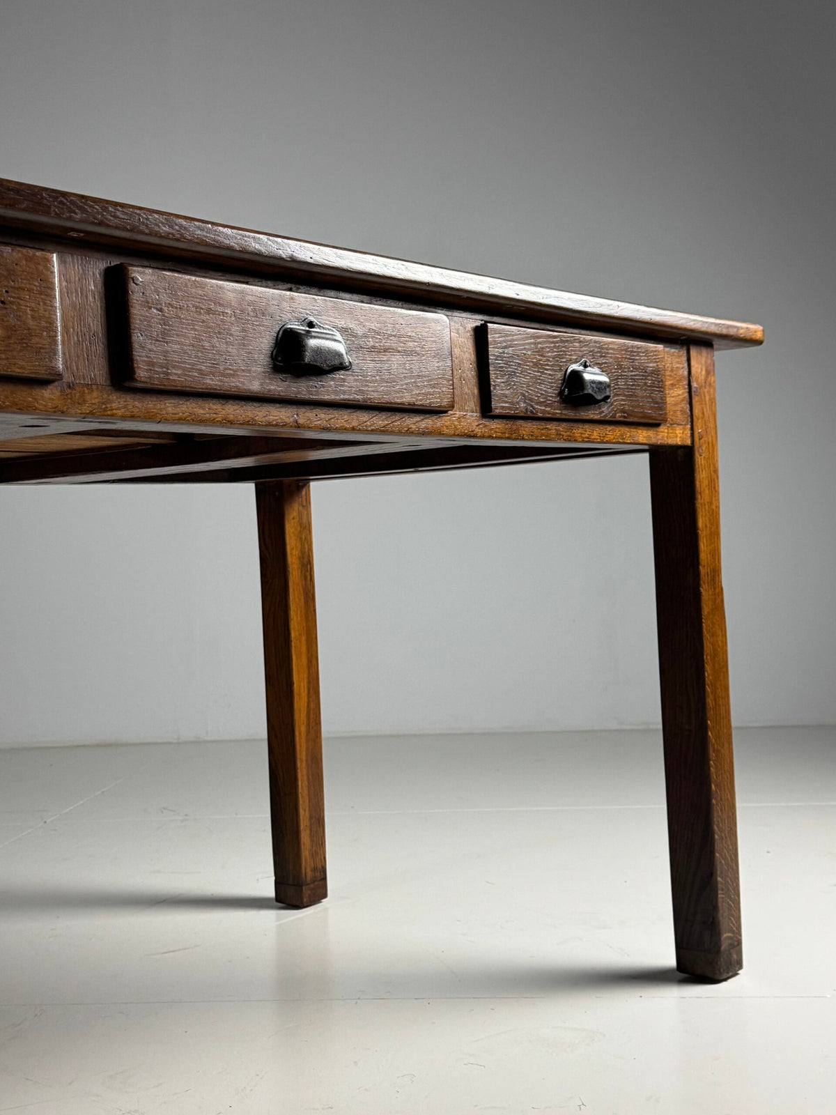 French Oak Farmhouse Dining Table with Ten Drawers, 250 cm, photo 4