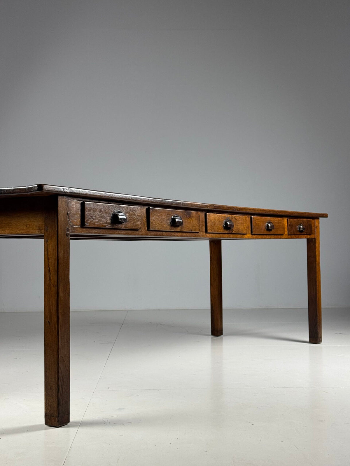 French Oak Farmhouse Dining Table with Ten Drawers, 250 cm, photo 7