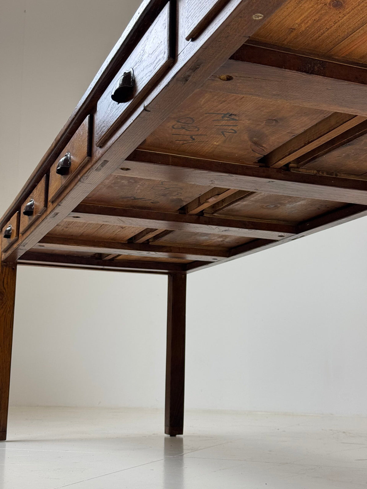 French Oak Farmhouse Dining Table with Ten Drawers, 250 cm, photo 28