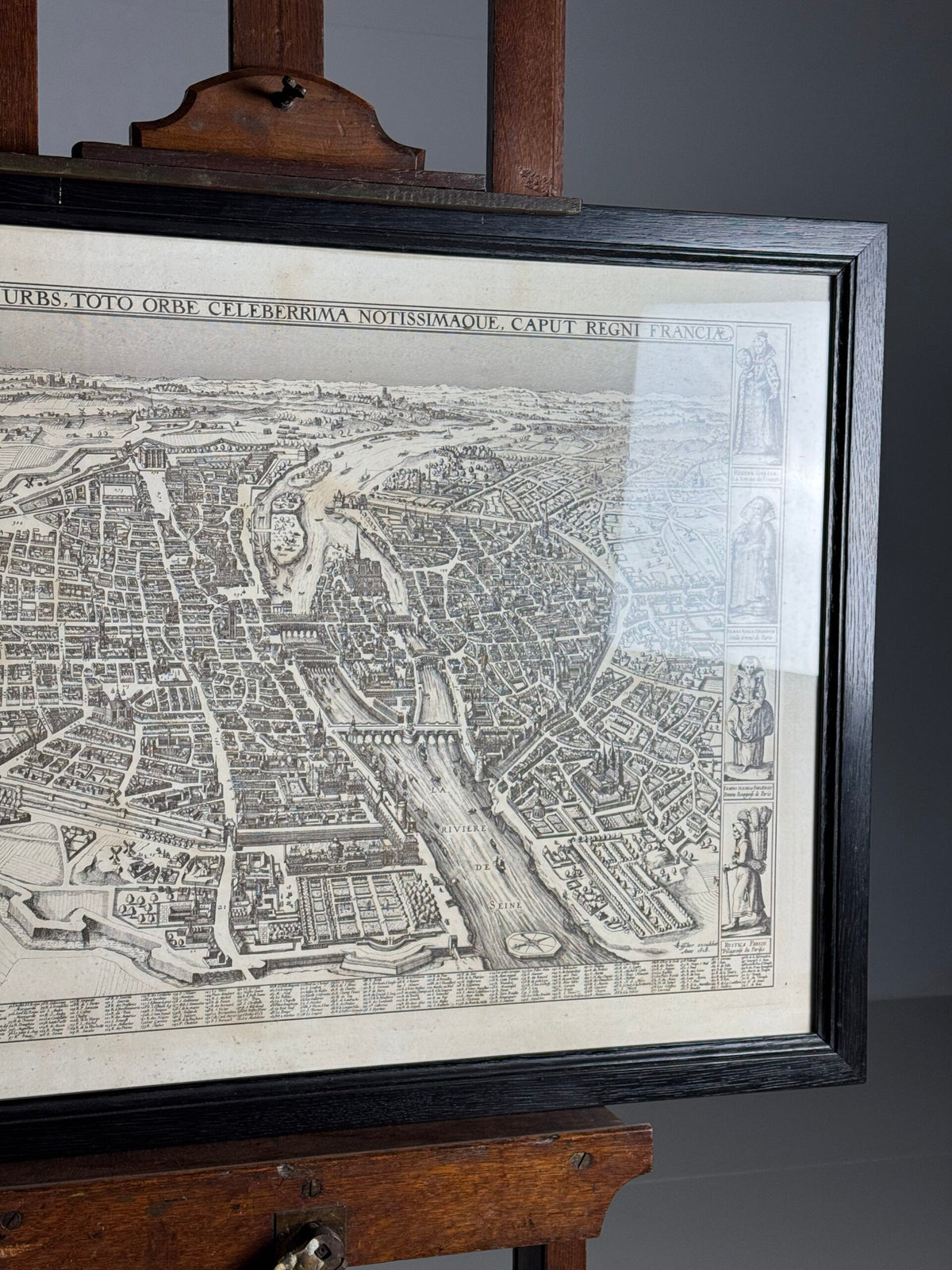 Framed Map of Paris in 1618, photo 4