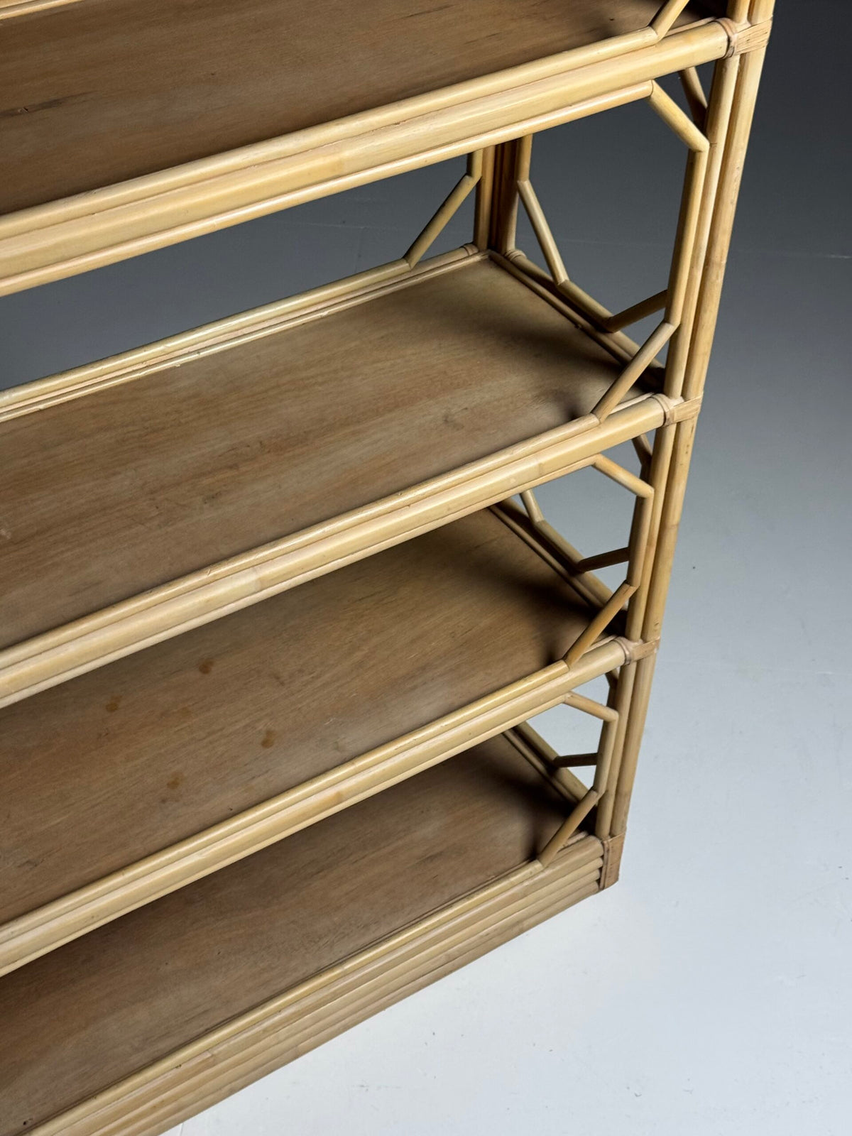Vintage French Bamboo Bookcase, c. 1980, photo 16