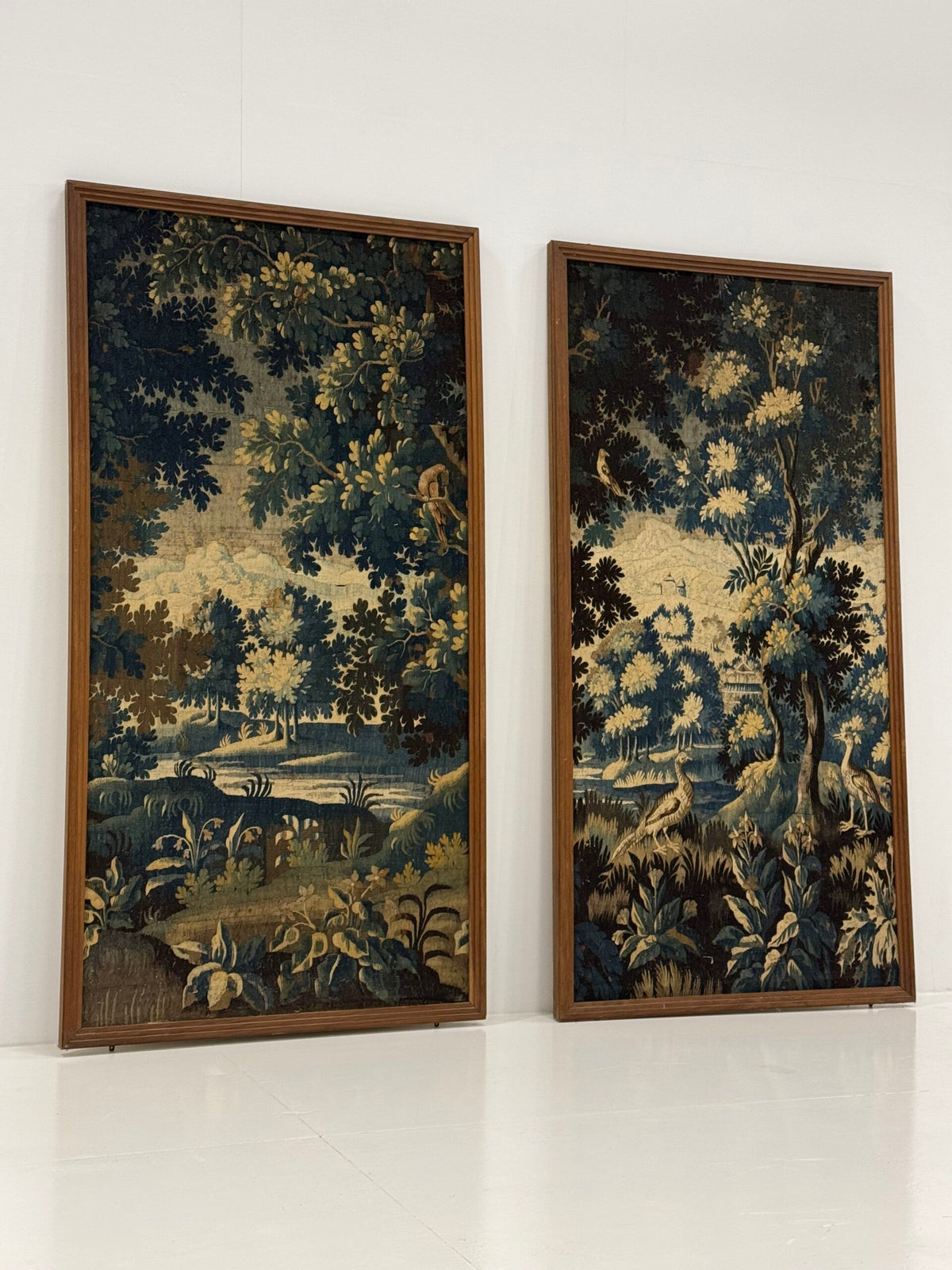 Pair of Framed 18th Century Aubusson Tapestries, France, photo 11