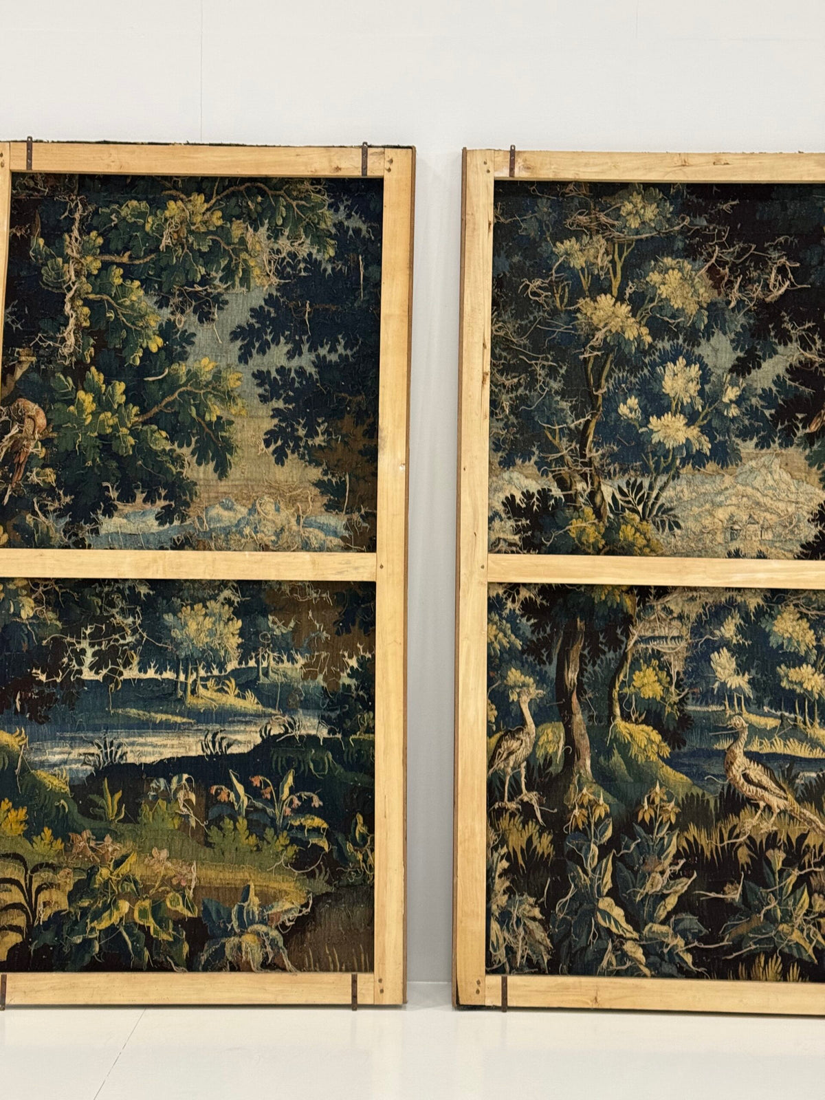 Pair of Framed 18th Century Aubusson Tapestries, France, photo 16
