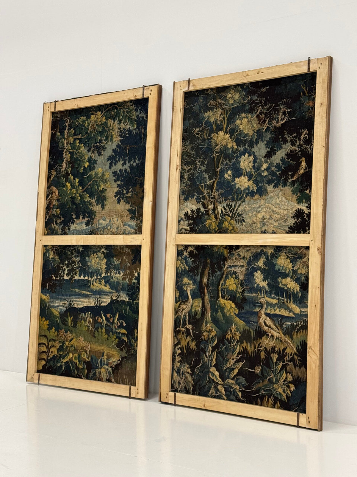 Pair of Framed 18th Century Aubusson Tapestries, France, photo 3