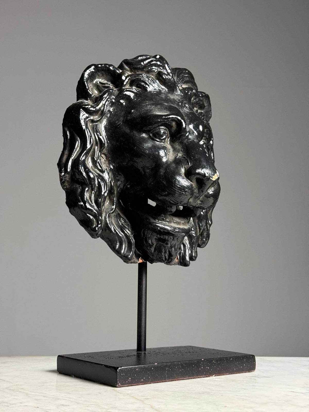 French Terracotta Lion Head Fountain Mask, photo 10