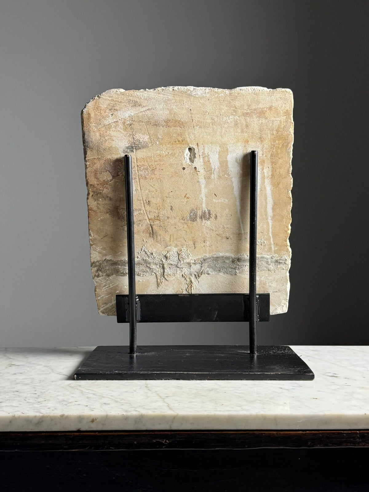 Carved Stone Medusa Fragment on Black Stand, 18th Century, photo 7
