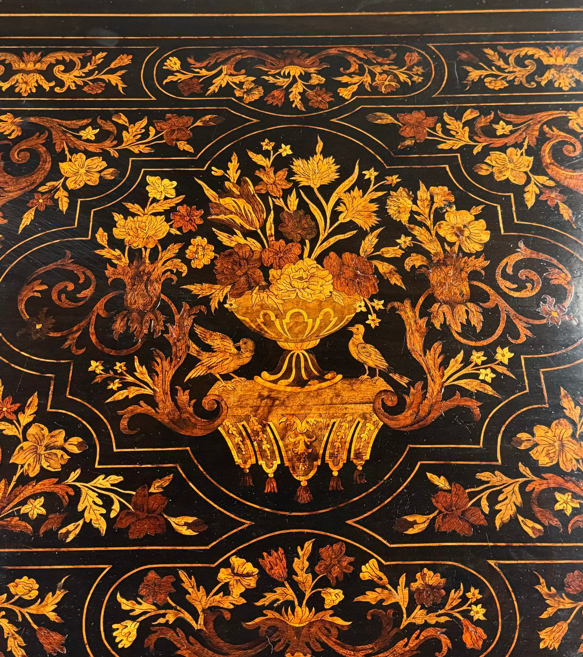 Dutch Marquetry Writing Table with Bone Inlay, 19th Century, photo 10