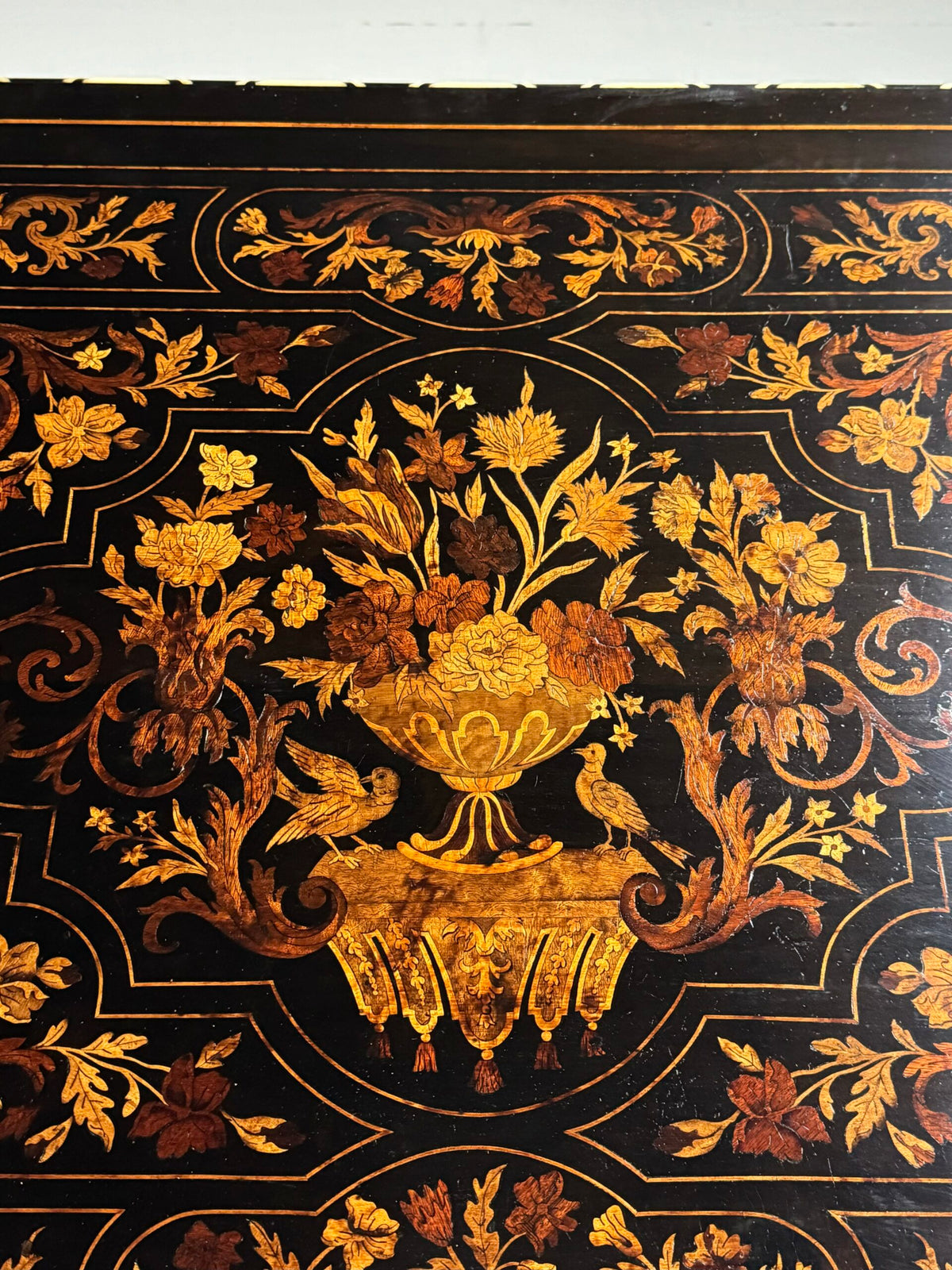 Dutch Marquetry Writing Table with Bone Inlay, 19th Century, photo 11