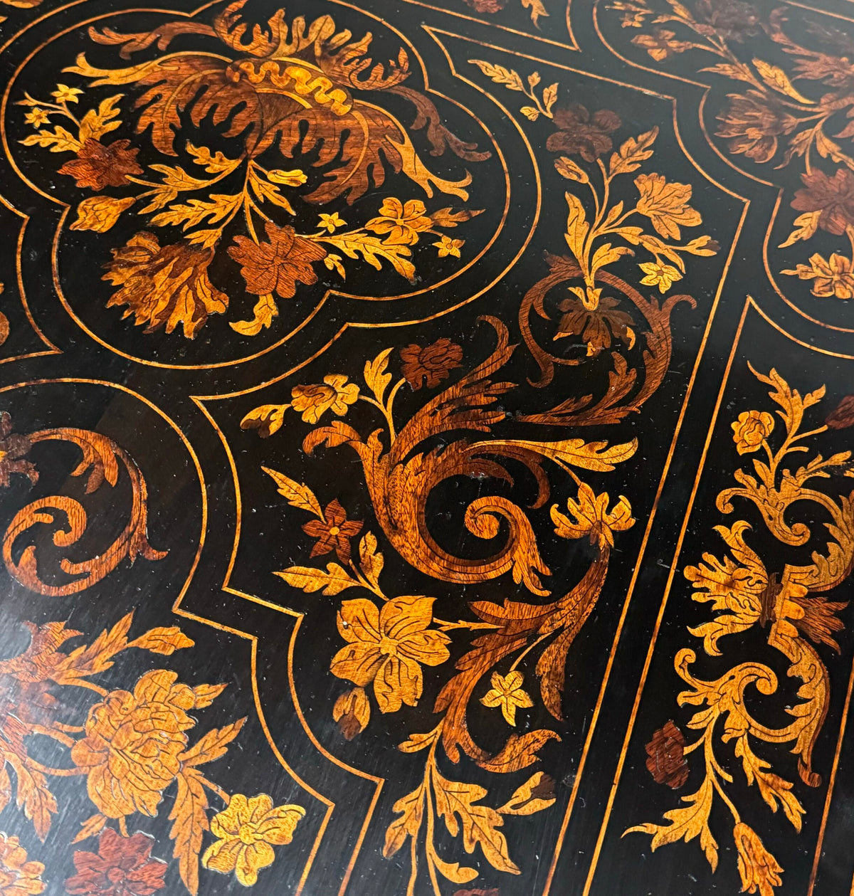 Dutch Marquetry Writing Table with Bone Inlay, 19th Century, photo 27