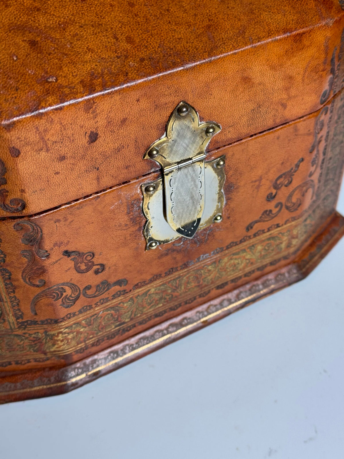 French Leather Covered Letter Box, 19th Century, photo 15