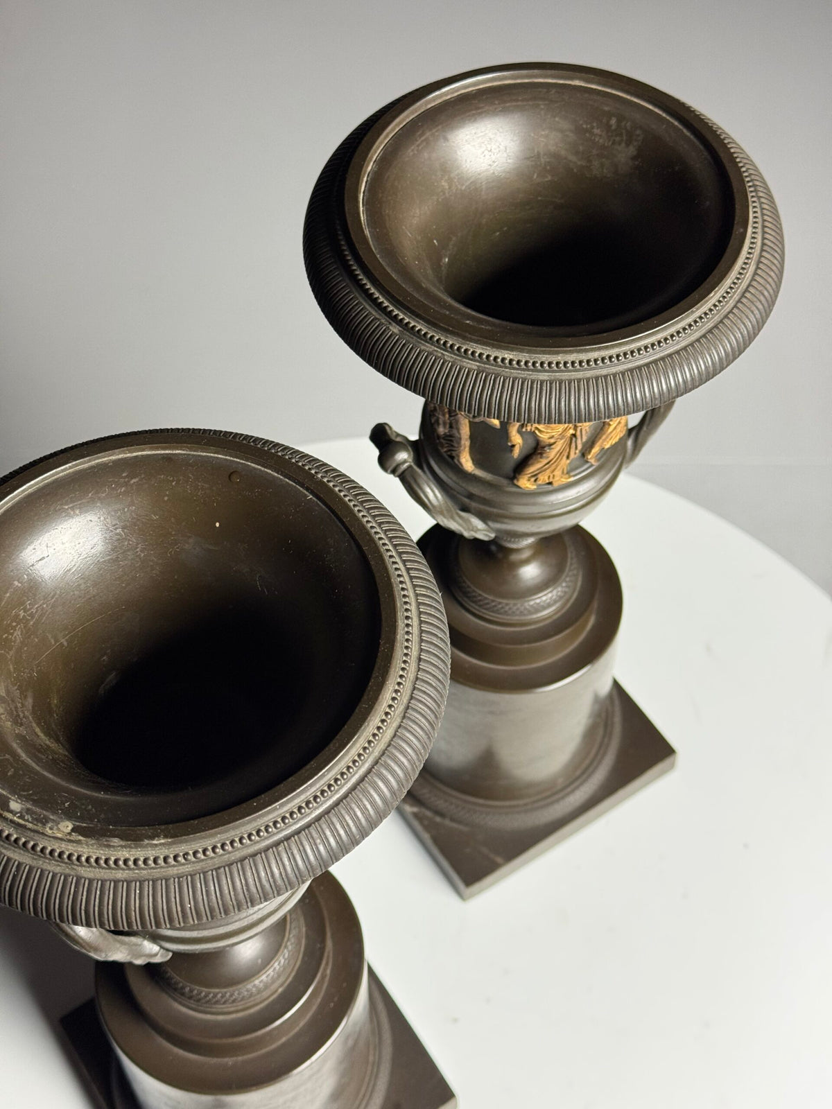 Pair of Medici Style Bronze Vases, France, 19th Century, photo 8