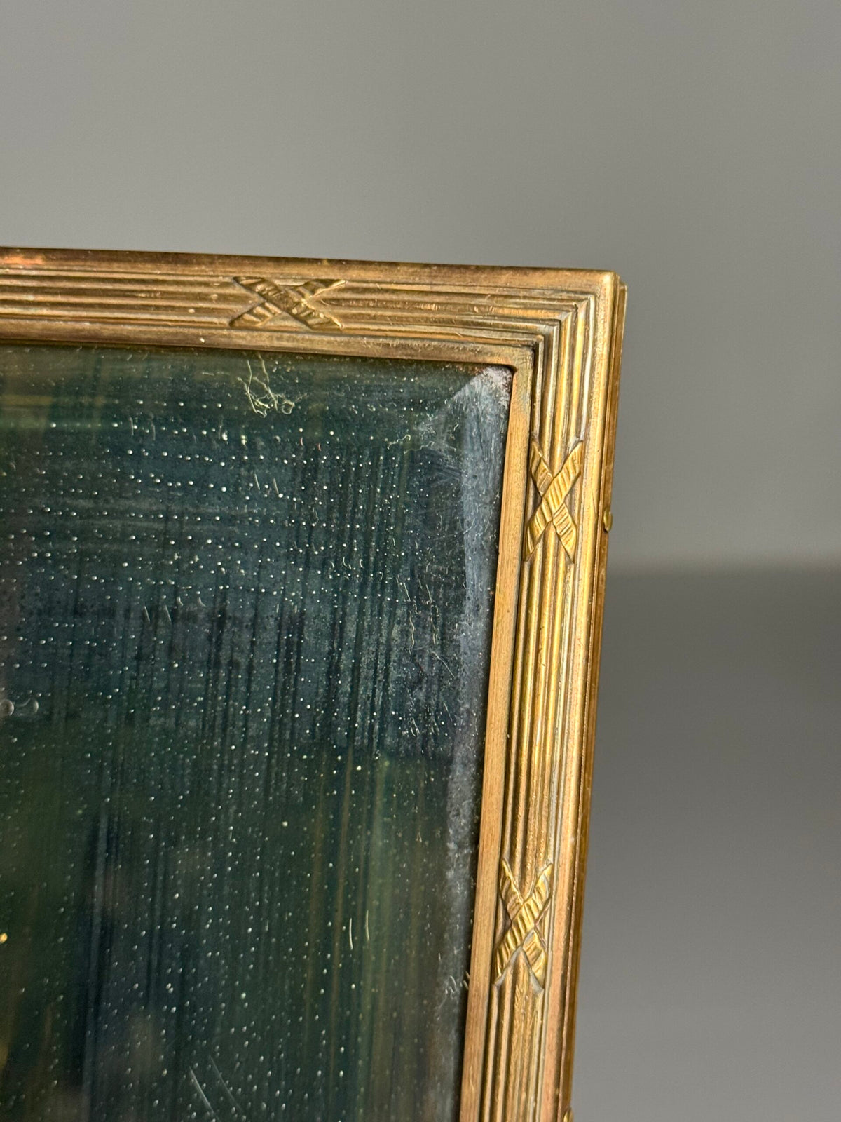 Mid Century Brass Make-up Mirror, photo 9
