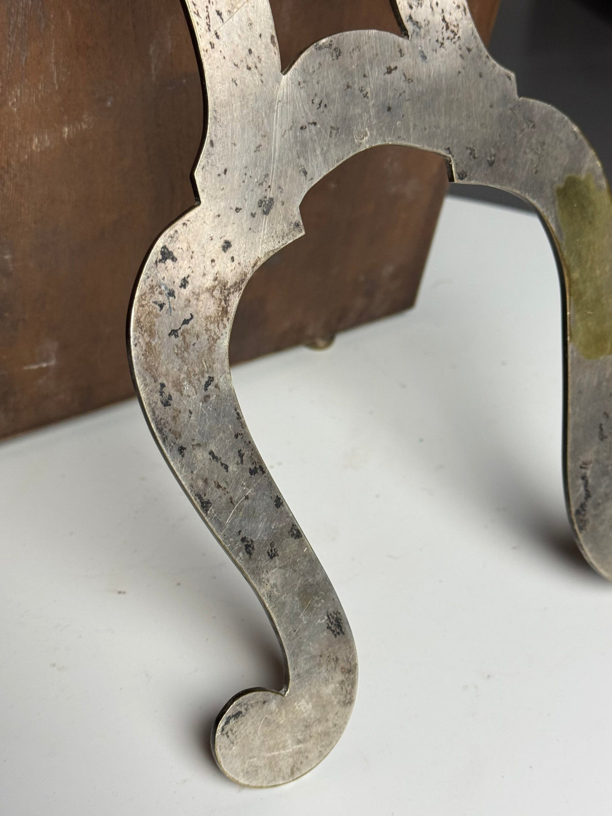 Mid Century Brass Make-up Mirror, photo 6