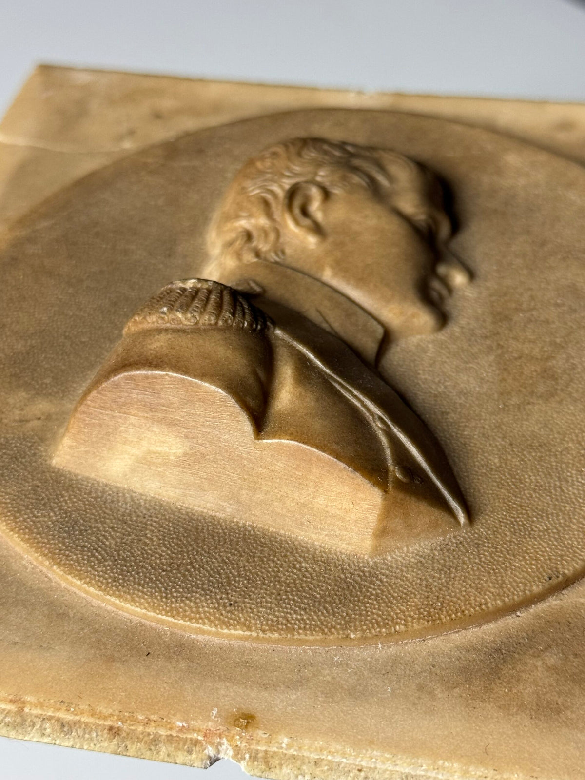 Napoleon Bonaparte Medallion in Petrified Limestone, 19th Century, photo 5