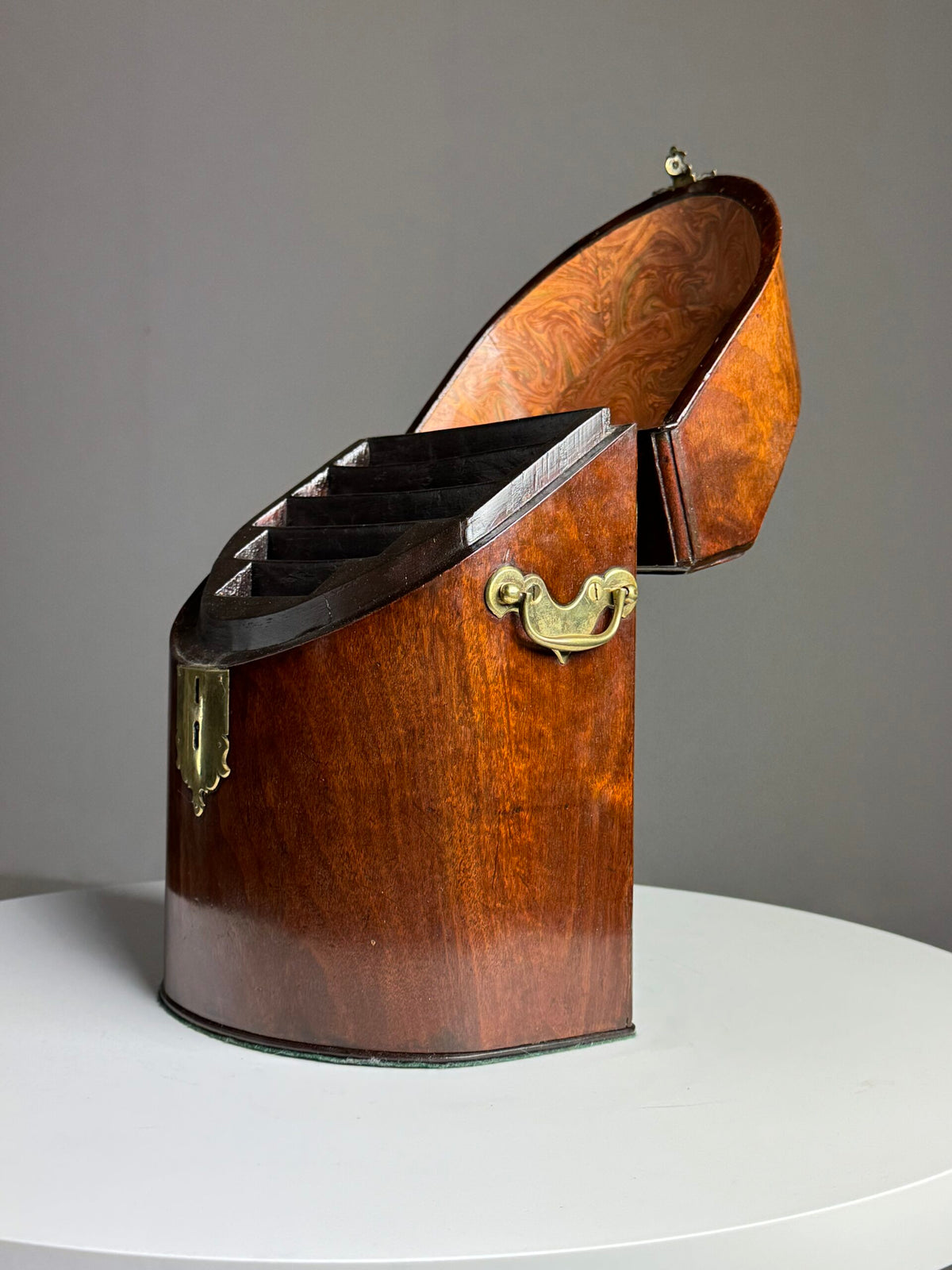 18th Century English Mahogany Cutlery Box Converted to Letter Holder, photo 6