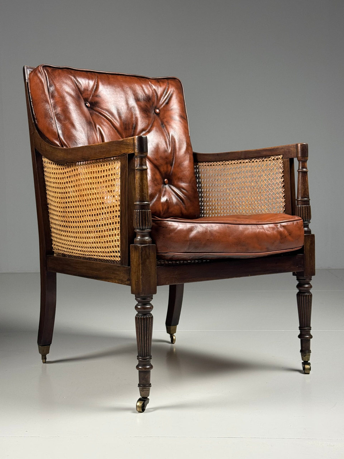 English Mahogany Library Bergere Chair, George IV, 1825, photo 2
