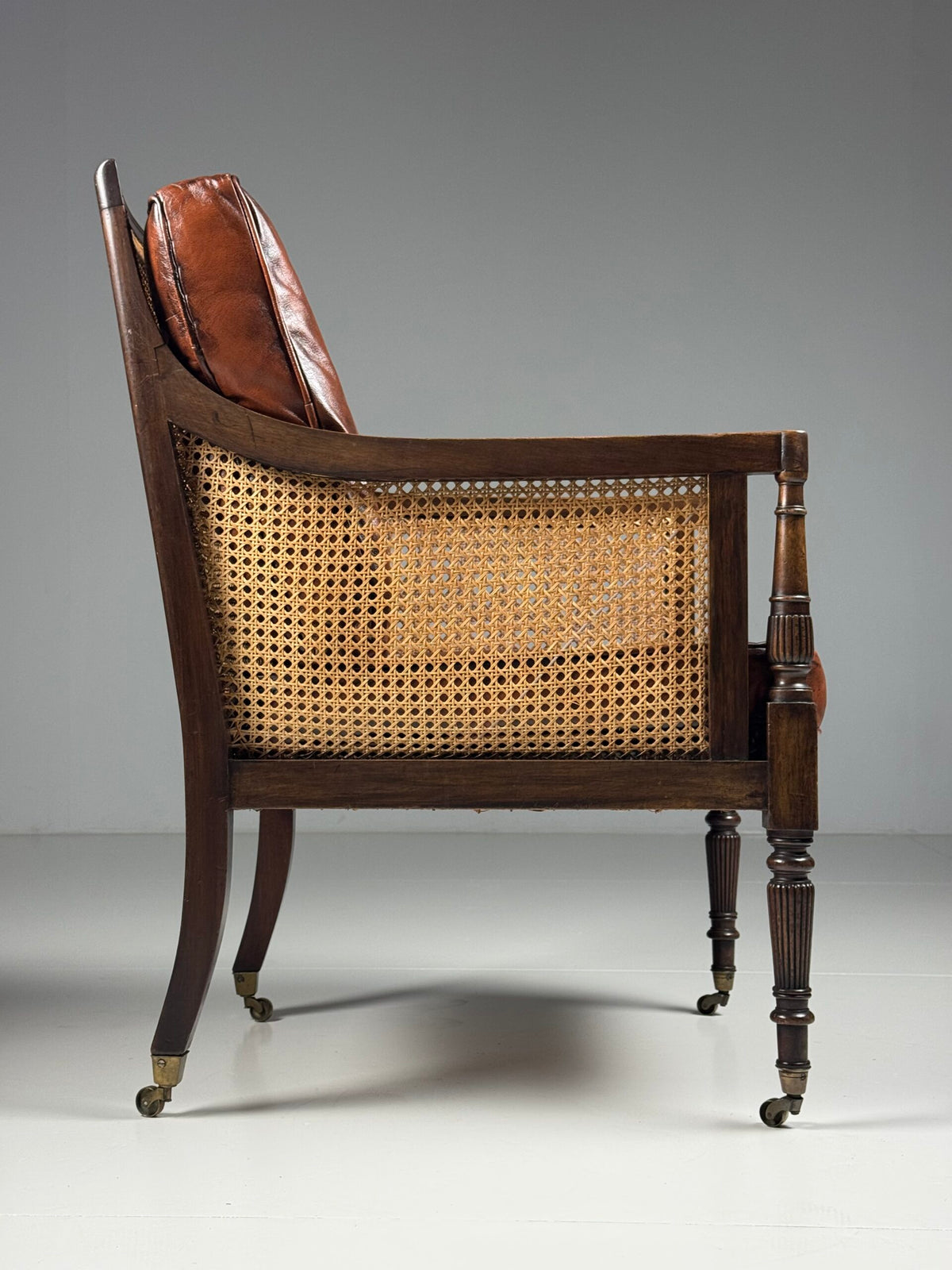 English Mahogany Library Bergere Chair, George IV, 1825, photo 12