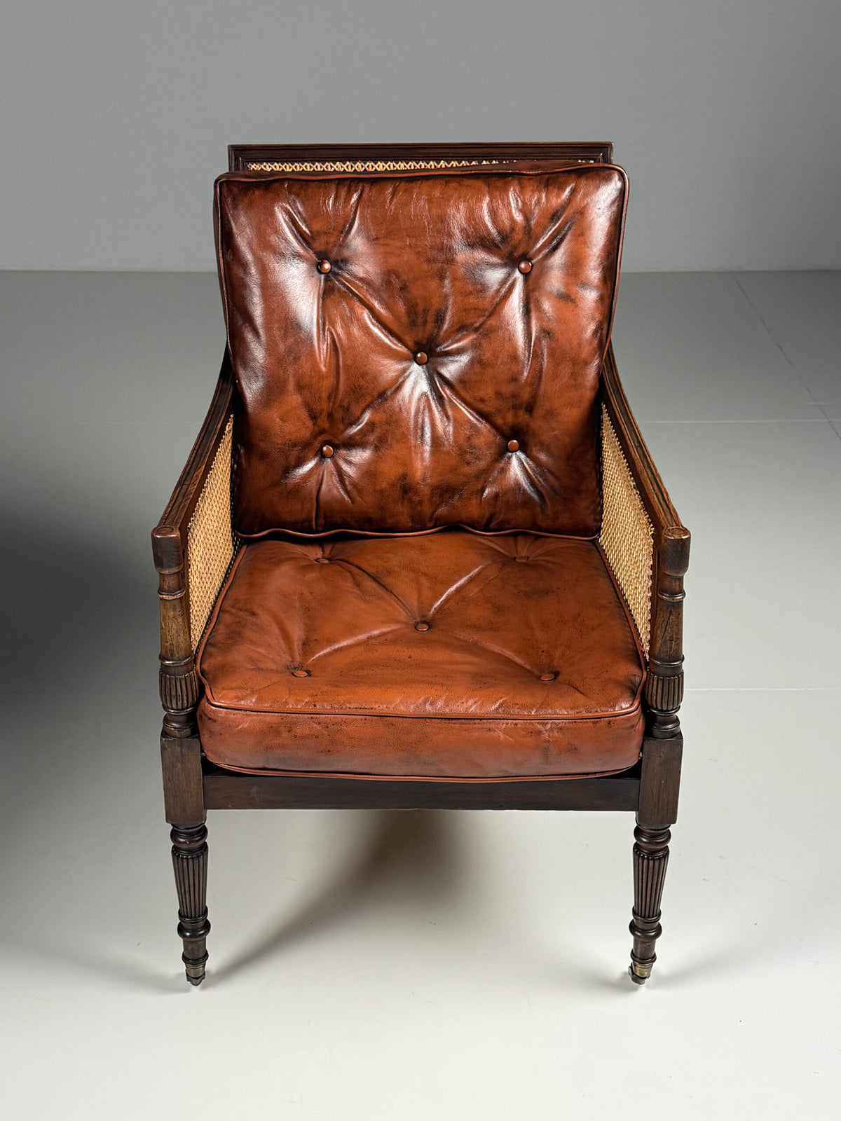 English Mahogany Library Bergere Chair, George IV, 1825, photo 18