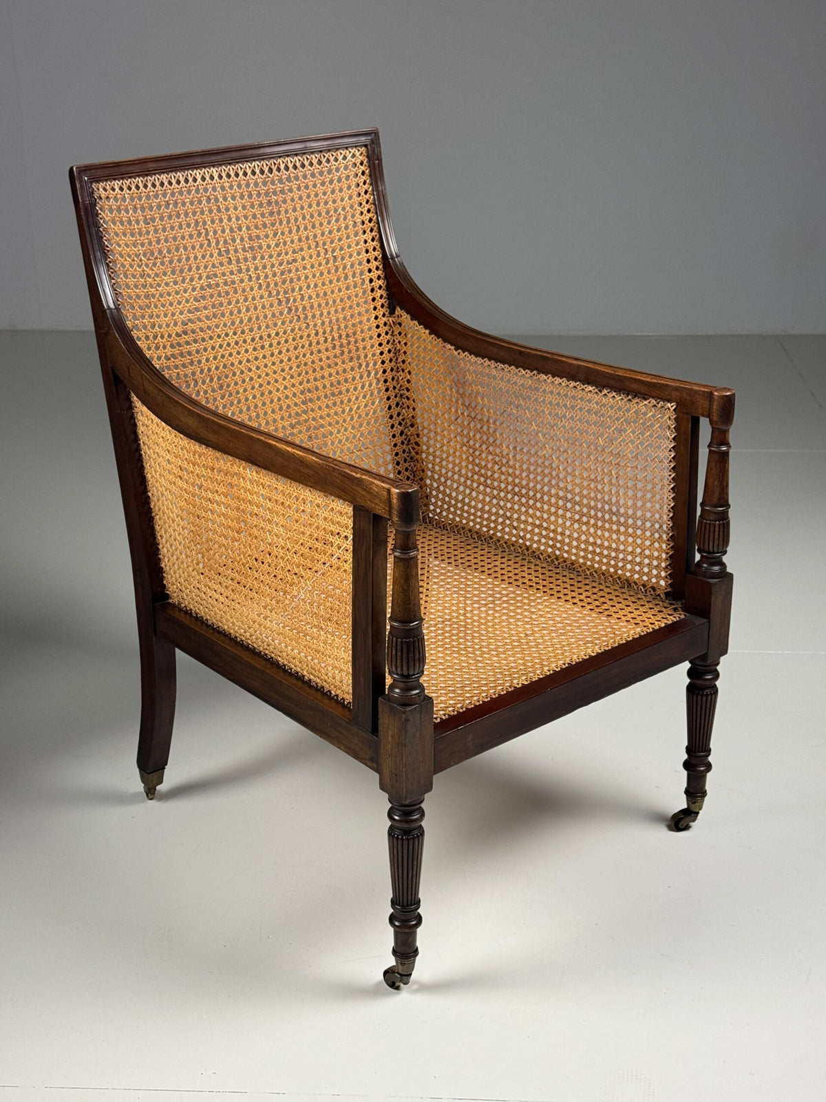 English Mahogany Library Bergere Chair, George IV, 1825, photo 24