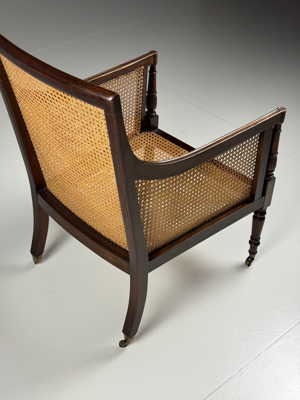 English Mahogany Library Bergere Chair, George IV, 1825, photo 28