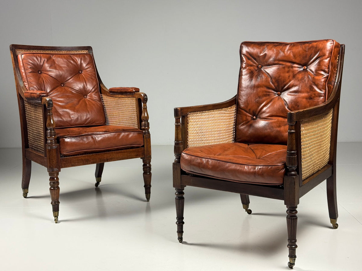 English Mahogany Library Bergere Chair, George IV, 1825, photo 31