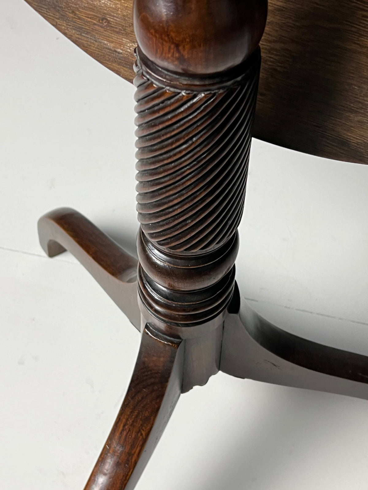 English Solid Oak Tilt Top Table, 19th Century, photo 9
